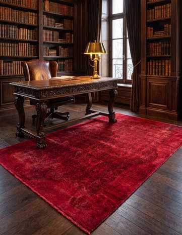 4' 10 x 6' 8 Hand Knotted Ultra Vintage Persian Wool Rug
