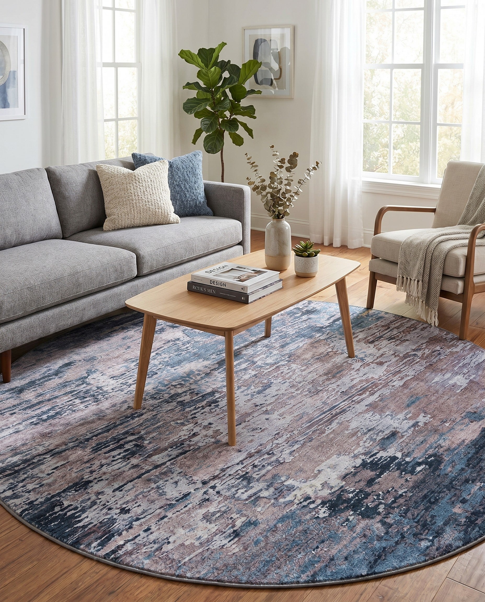 7' 10 x 7' 10 Yara Round Rug