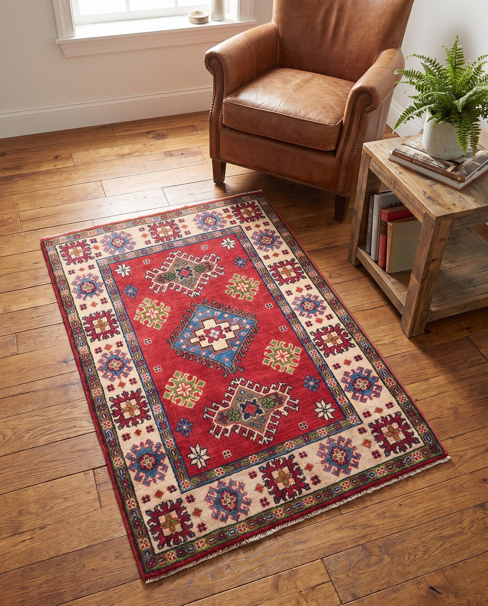 2' 8 x 4' 2 Hand Knotted Kazak Rug