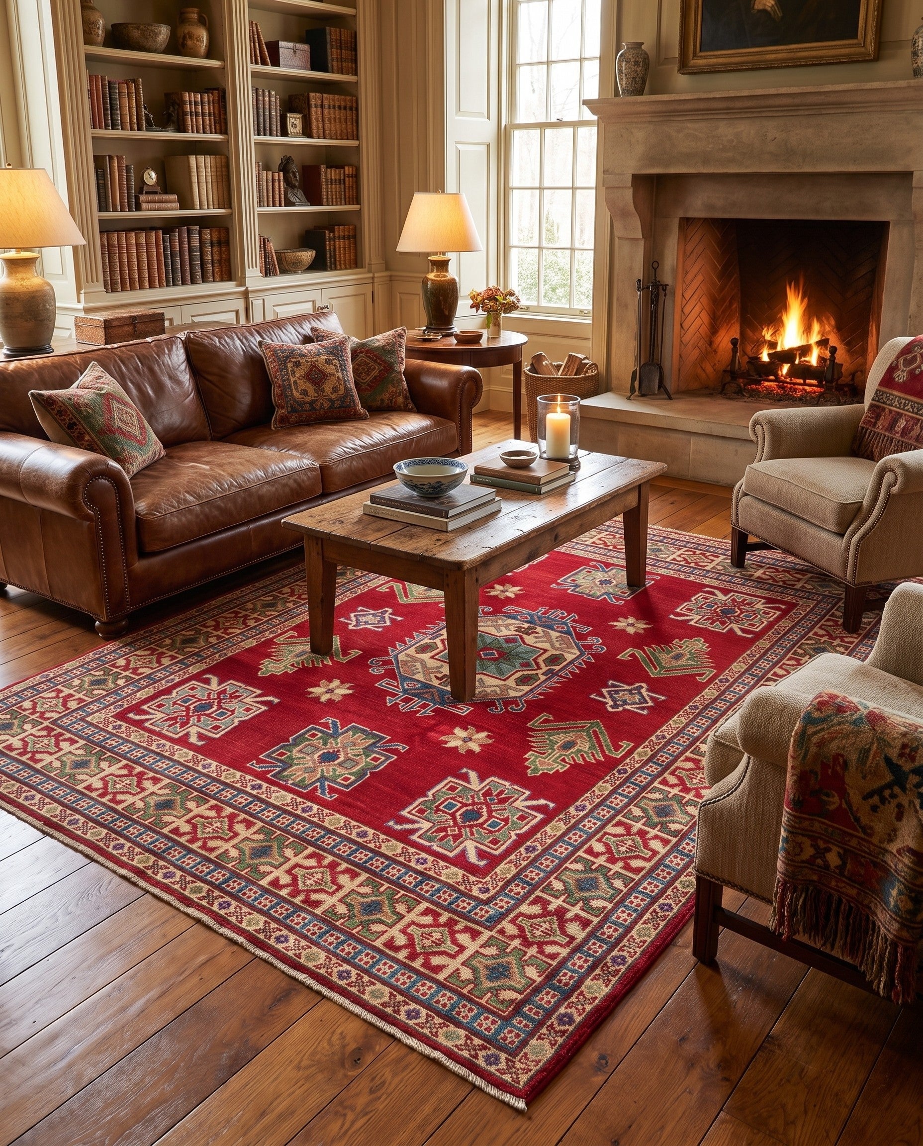 4' 10 x 6' 6 Hand Knotted Kazak Rug