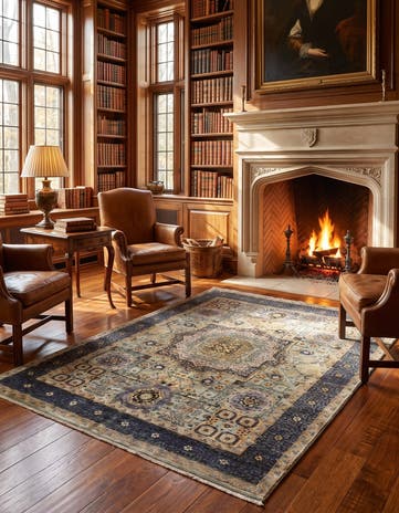4' 10 x 6' 8 Hand Knotted Mamluk Ziegler Rug
