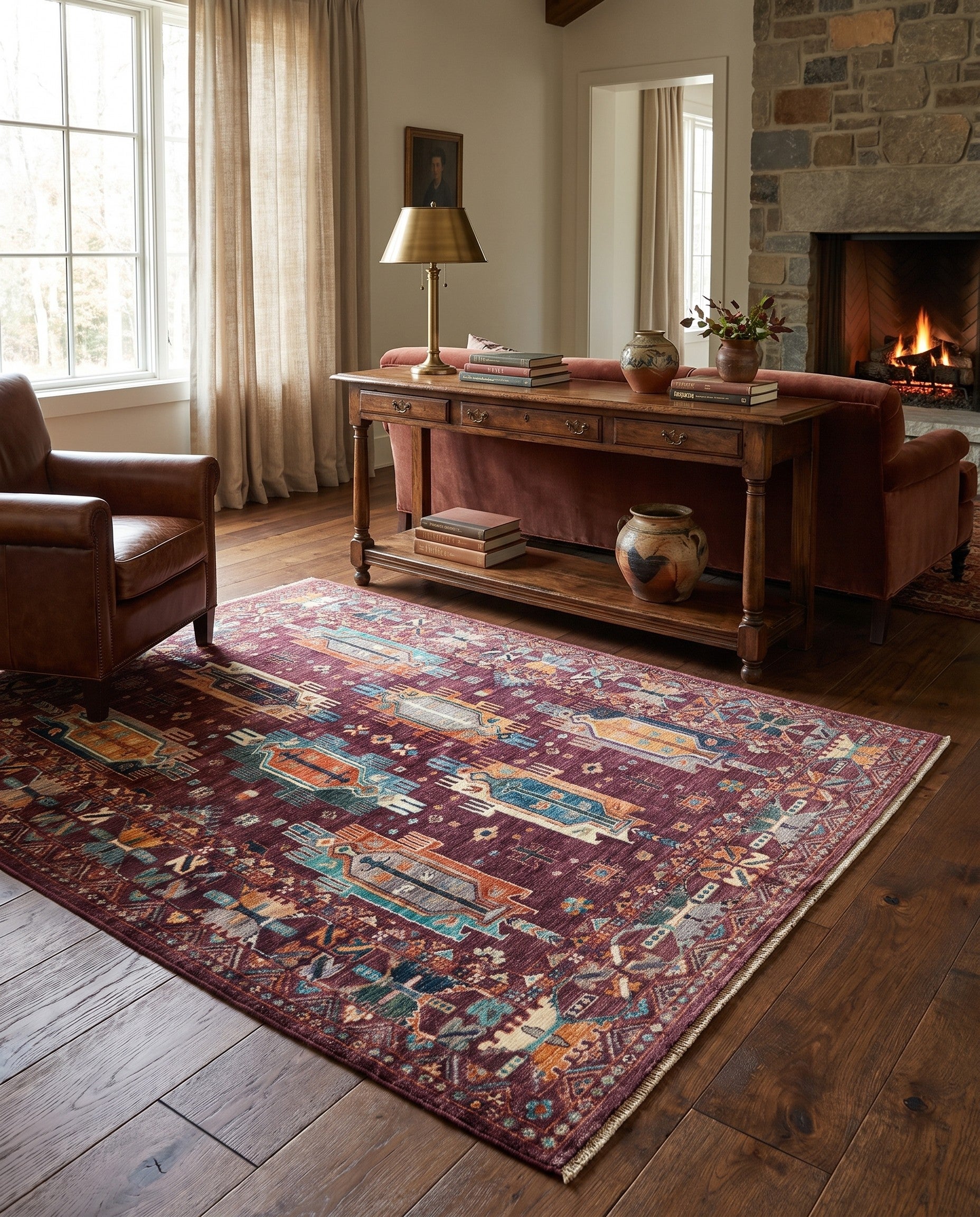 5' 10 x 7' 6 Hand Knotted Ariana Ziegler Rug