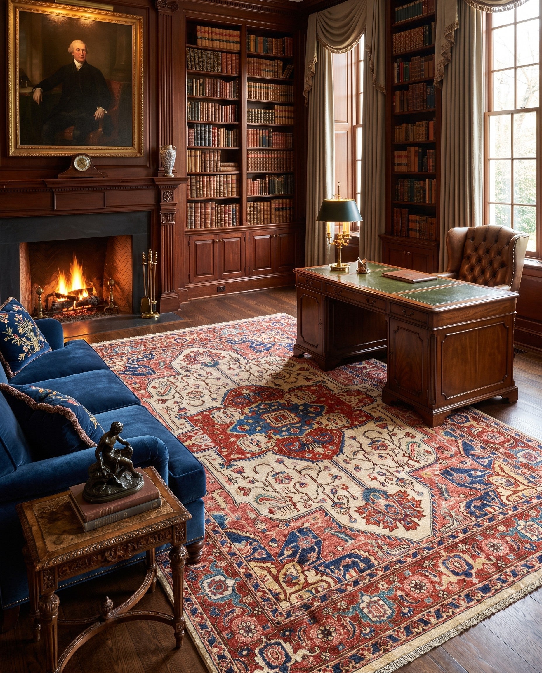 6' 8 x 9' 10 Hand Knotted Heriz Rug