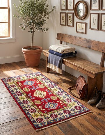 2' x 3' Hand Knotted Kazak Rug