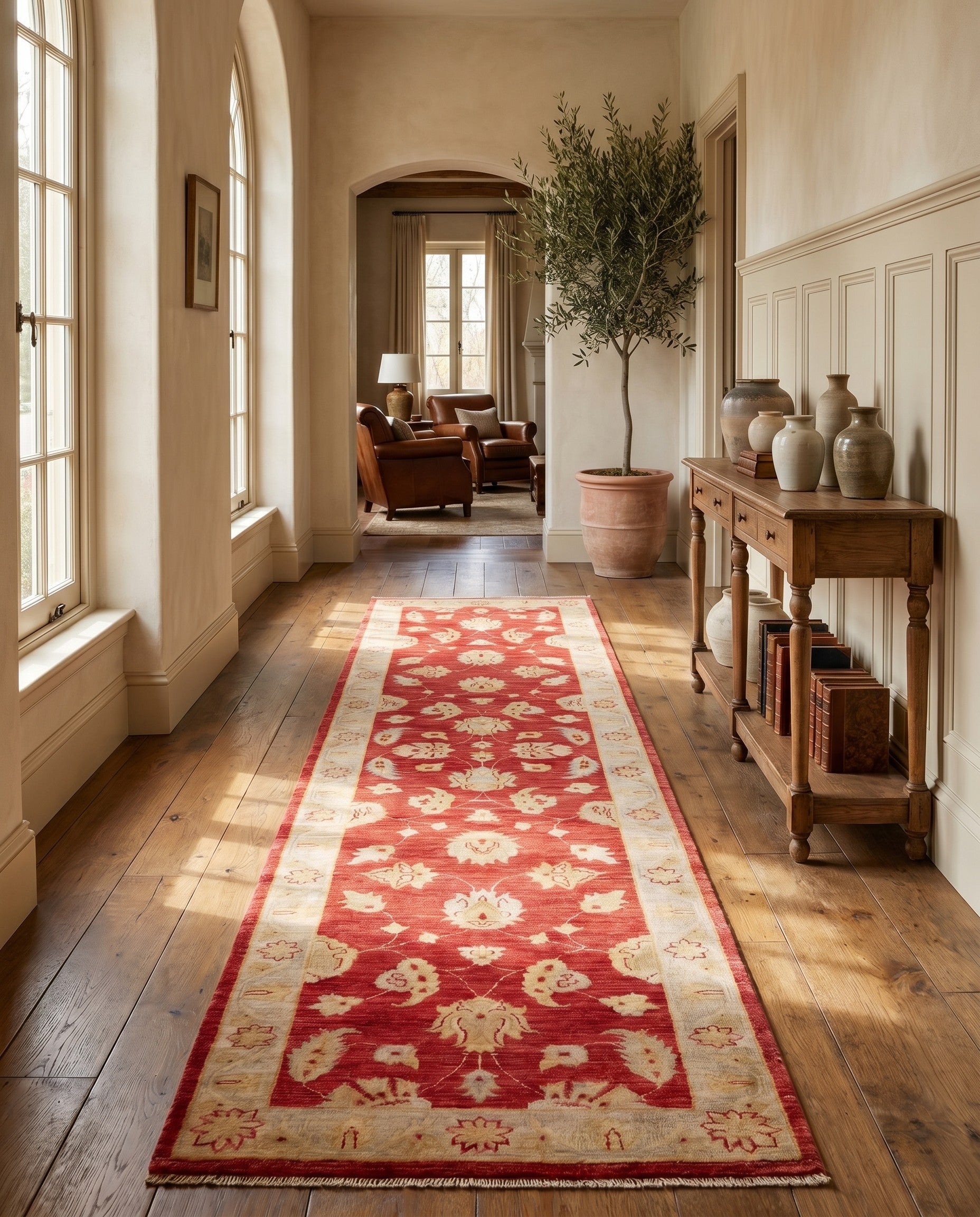 2' 7 x 9' 10 Hand Knotted Peshawar Ziegler Runner Rug