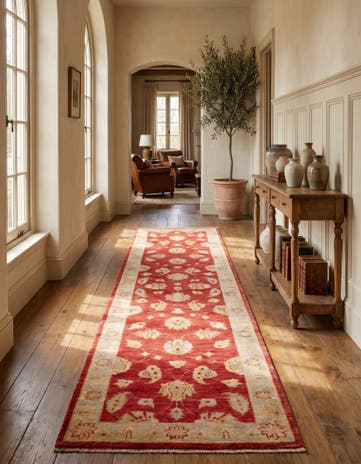 2' 7 x 9' 10 Hand Knotted Peshawar Ziegler Runner Rug