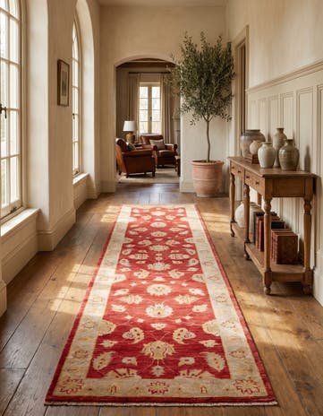 2' 7 x 9' 10 Hand Knotted Peshawar Ziegler Runner Rug