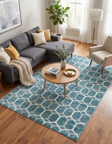 8' x 10' Lattice Trellis Rug