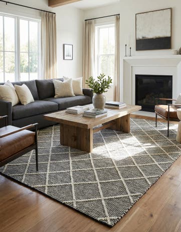 Blackberry Hand Knotted Jill Zarin Dorset Square Rug