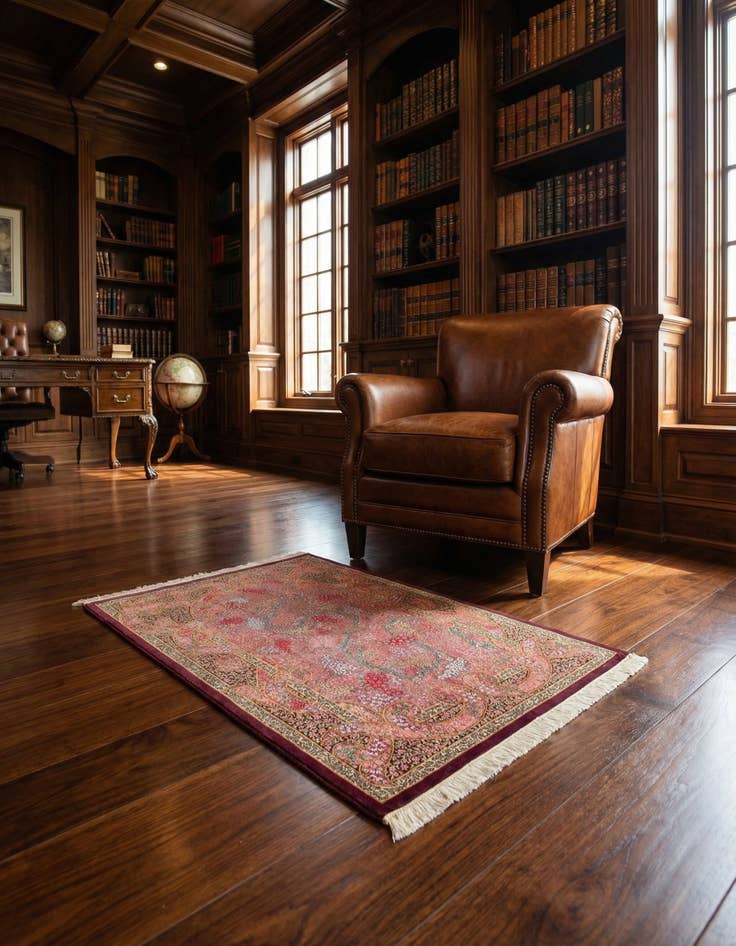 Detail image of 3' 3 x 4' 9 Ghom Silk Rug