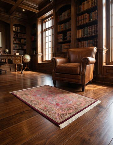 3' 3 x 4' 9 Ghom Silk Rug