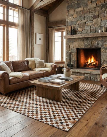 5' 2 x 8' Cowhide Stocks Rug