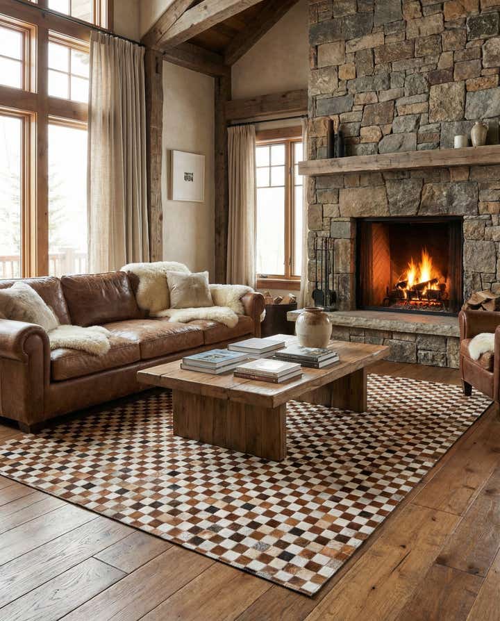 5' 2 x 8' Cowhide Stocks Rug