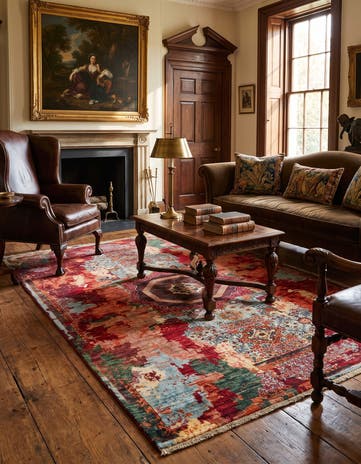 5' 9 x 8' 6 Hand Knotted Mamluk Ziegler Rug