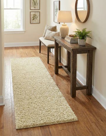 2' x 8' Solid Shag Runner Rug