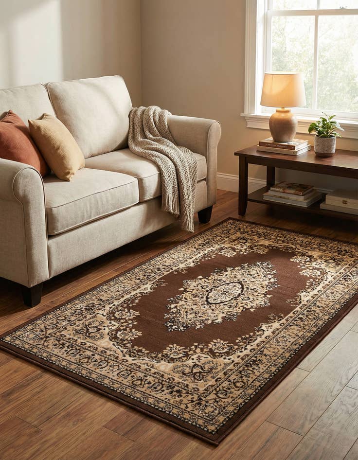 Detail image of 3' x 5' 3 Mashad Design Rug