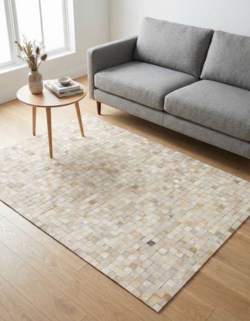 4' x 5' 8 Cowhide Stocks Rug