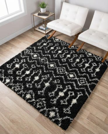  5' 3 x 5' 3 Moroccan Trellis Shag Square Rug