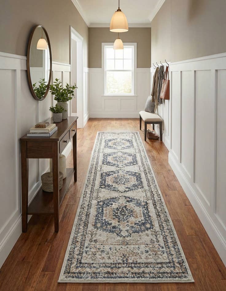 Detail image of 2' 7 x 10' Oxford Runner Rug