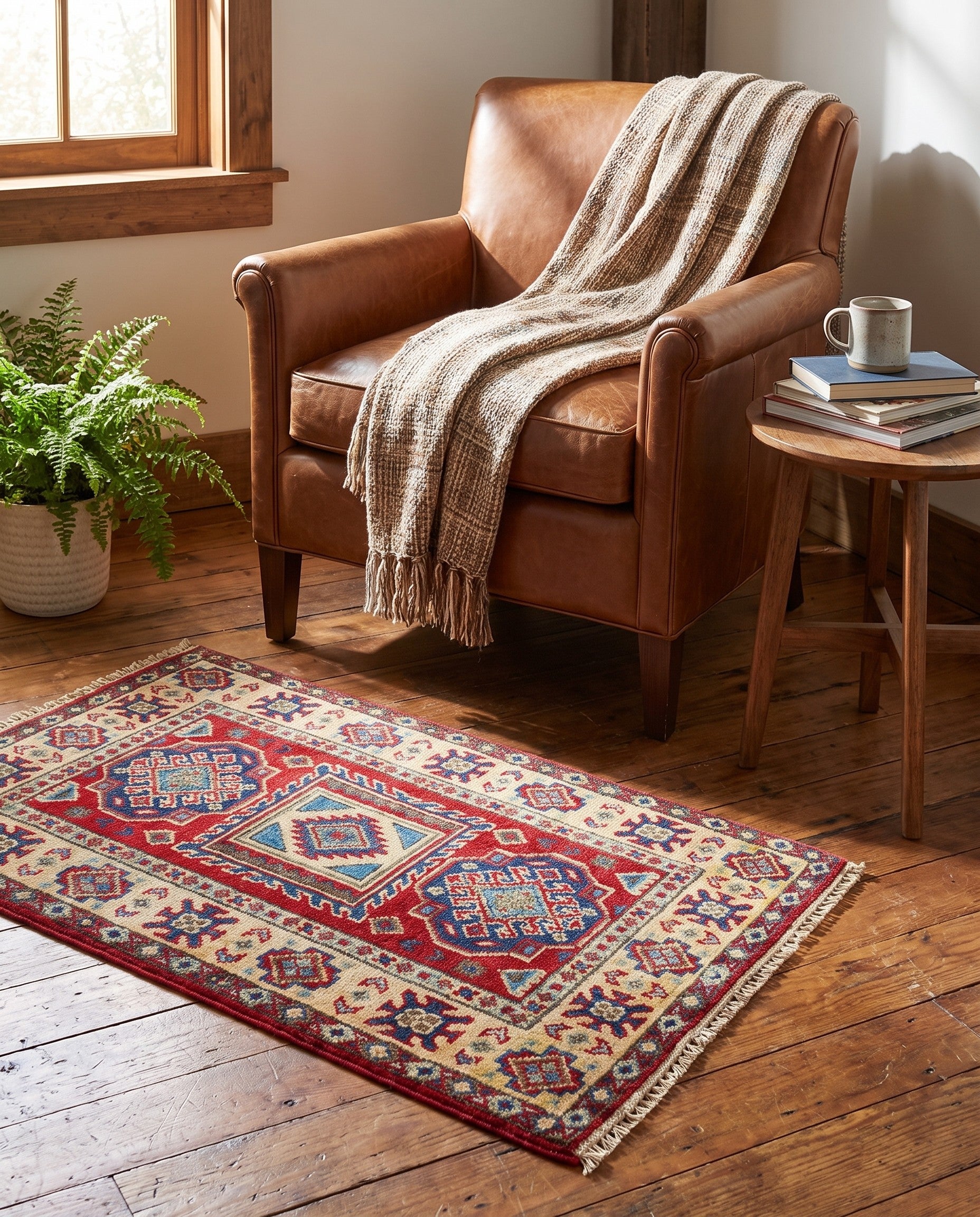 2' x 3' Hand Knotted Kazak Rug