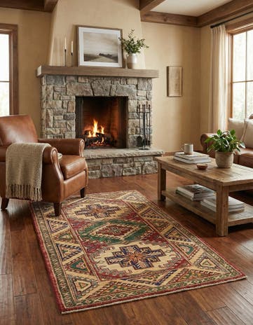3' x 4' 10 Hand Knotted Kazak Rug