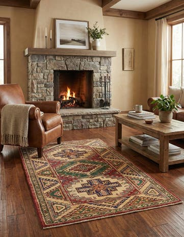 3' x 4' 10 Hand Knotted Kazak Rug
