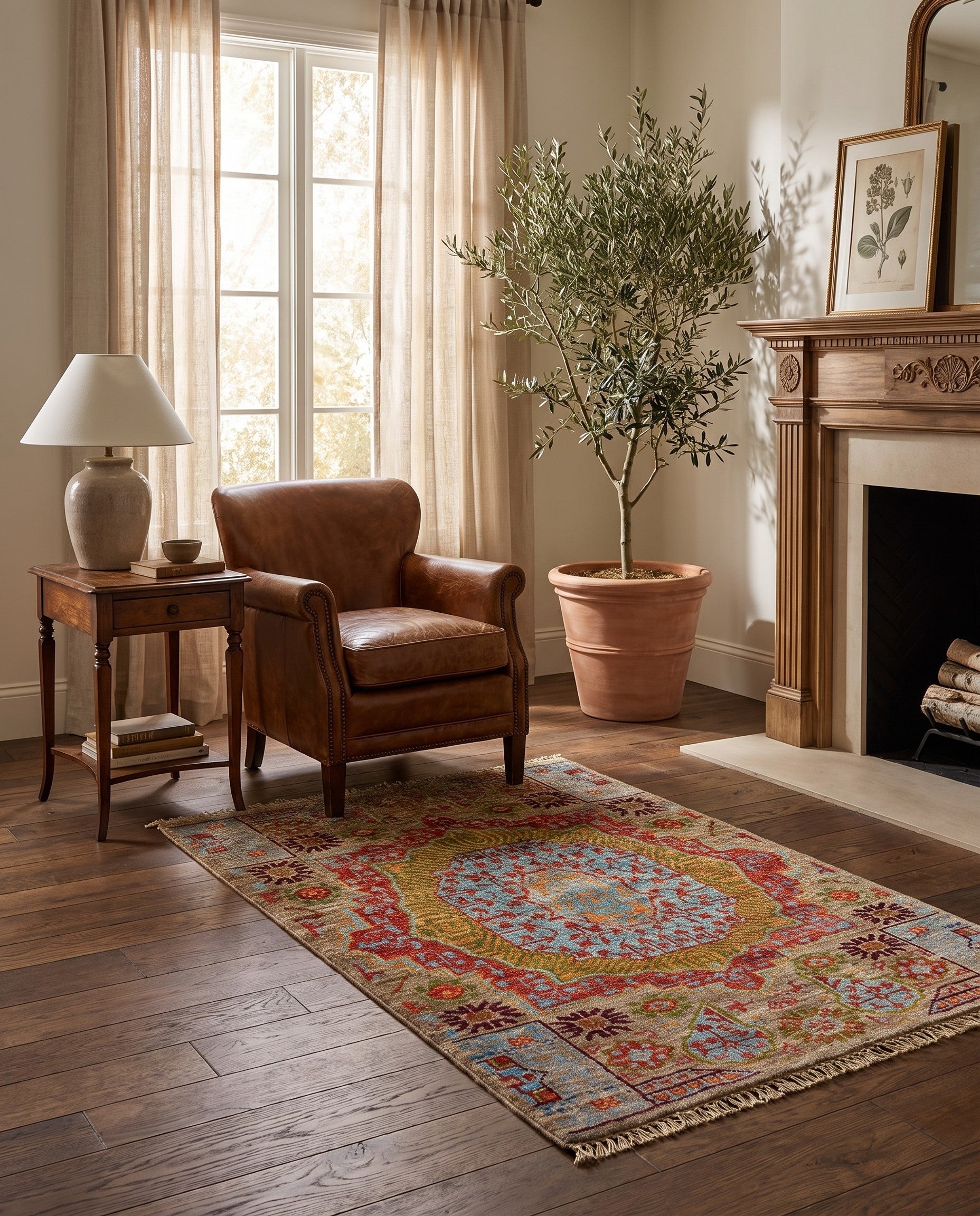 2' 1 x 3' 1 Hand Knotted Mamluk Ziegler Rug