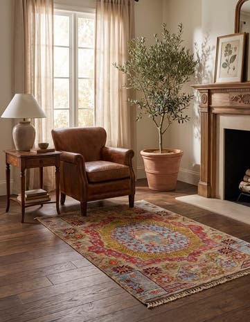 2' 1 x 3' 1 Hand Knotted Mamluk Ziegler Rug