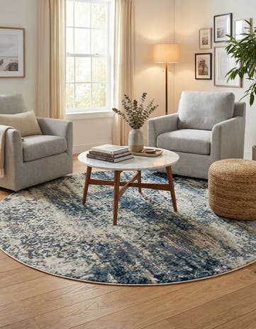 6' x 6' Gossamer Round Rug