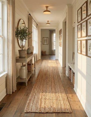Natural Handmade Braided Jute Runner Rug