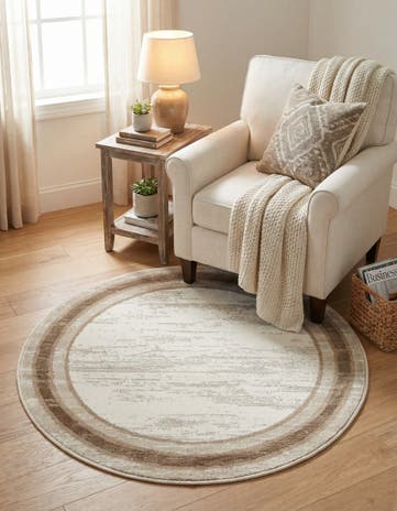 Ivory Laguna Round Rug