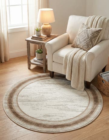 Ivory Laguna Round Rug