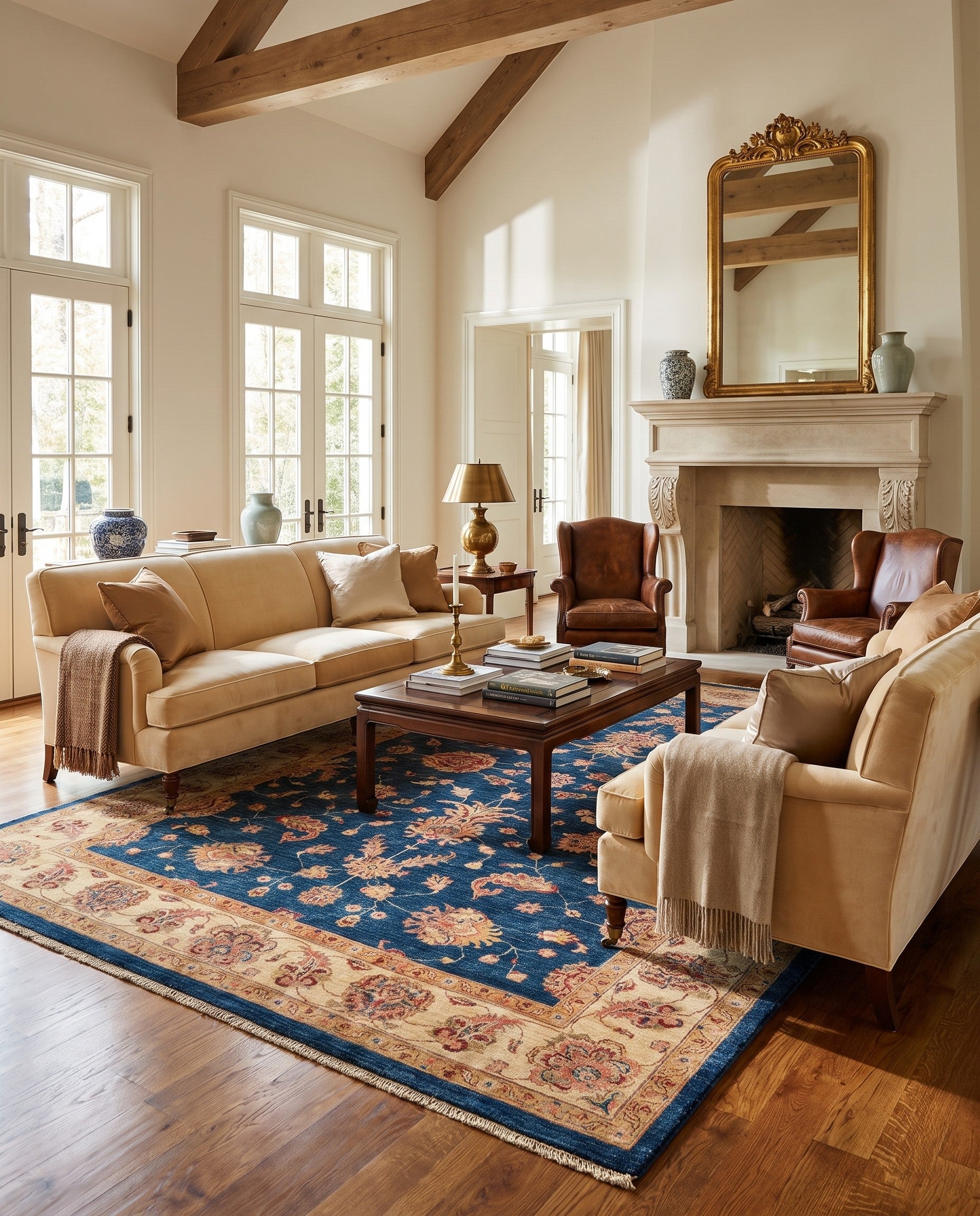6' 10 x 9' 4 Hand Knotted Ziegler Rug