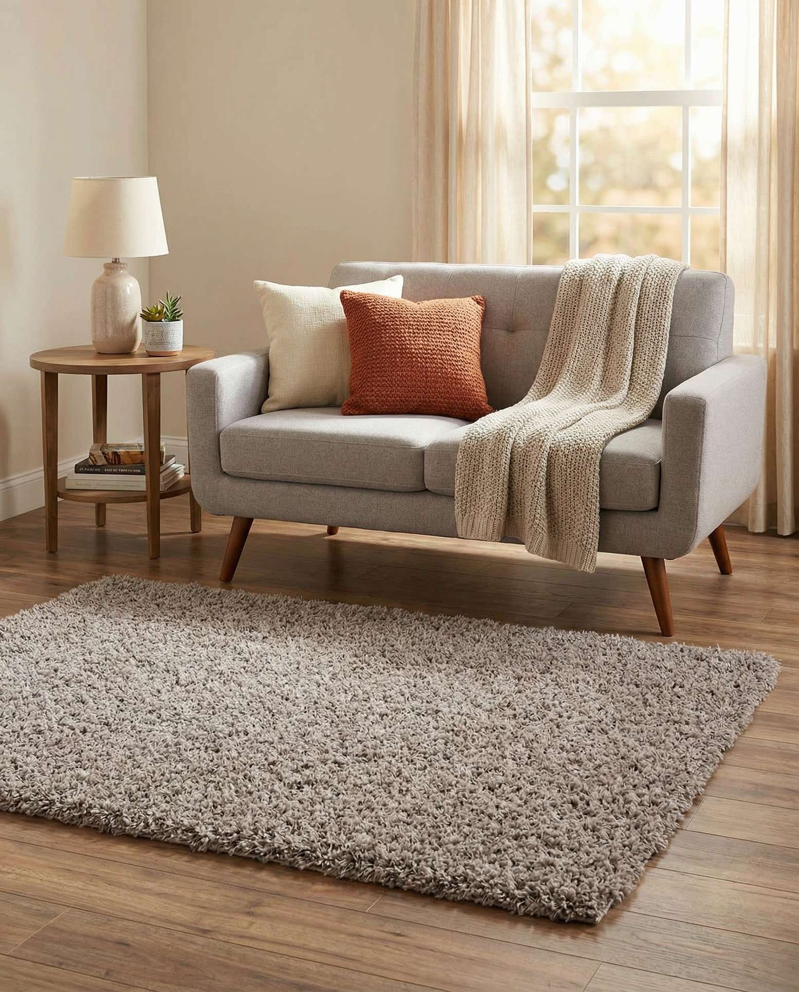 95cm x 160cm Solid Shag Teppich