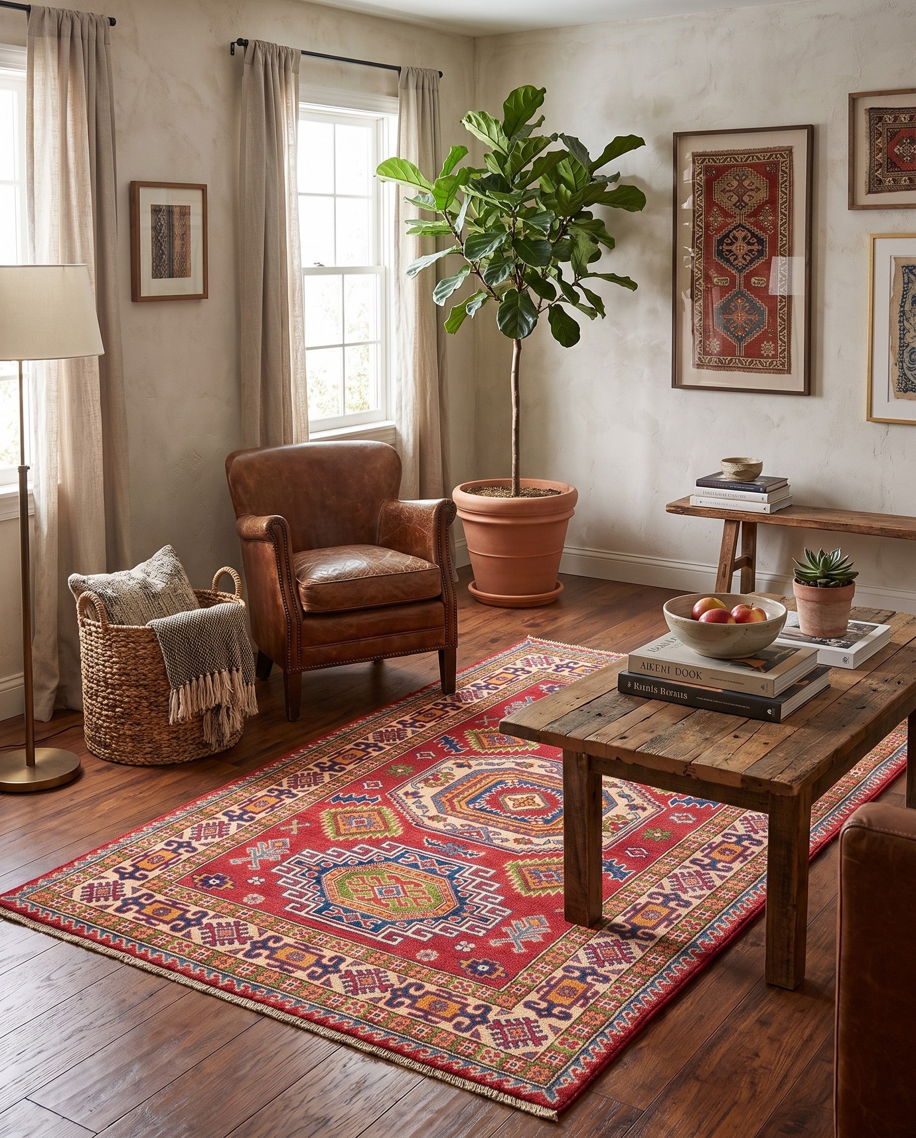 3' 11 x 6' 1 Hand Knotted Kazak Rug
