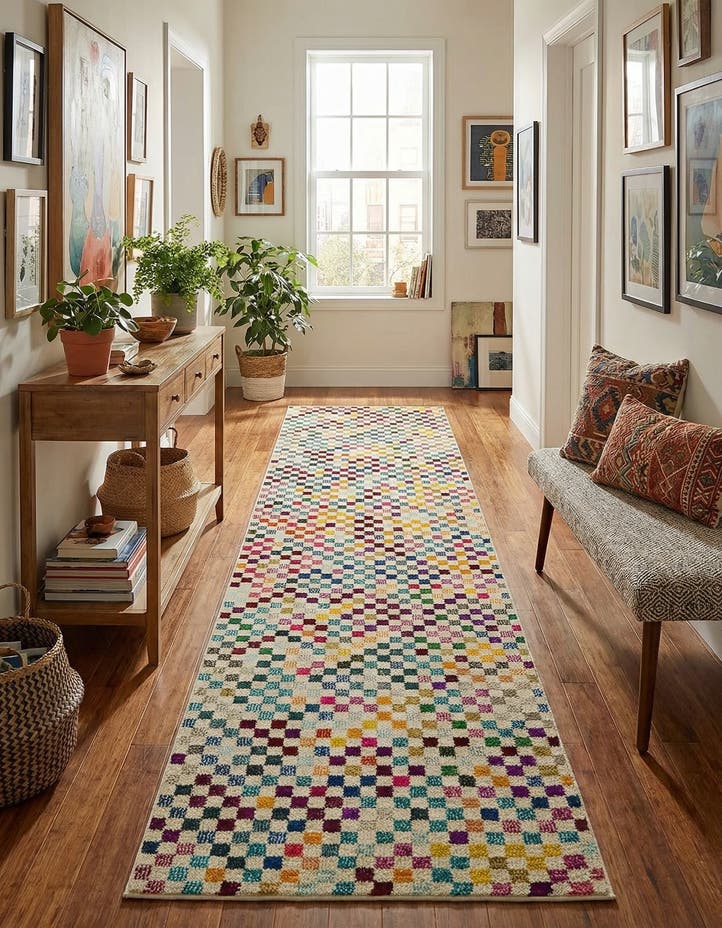 2' 7 x 10' Washable Theia Runner Rug