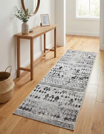 Gray Leipzig Runner Rug