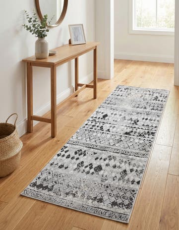 Gray Leipzig Runner Rug