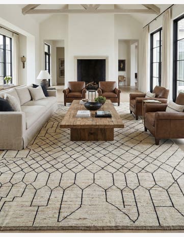 12' 9 x 19' 7 Hand Knotted Moroccan Wool Rug