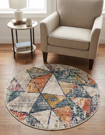 3' 3 x 3' 3 Gemstone Round Rug