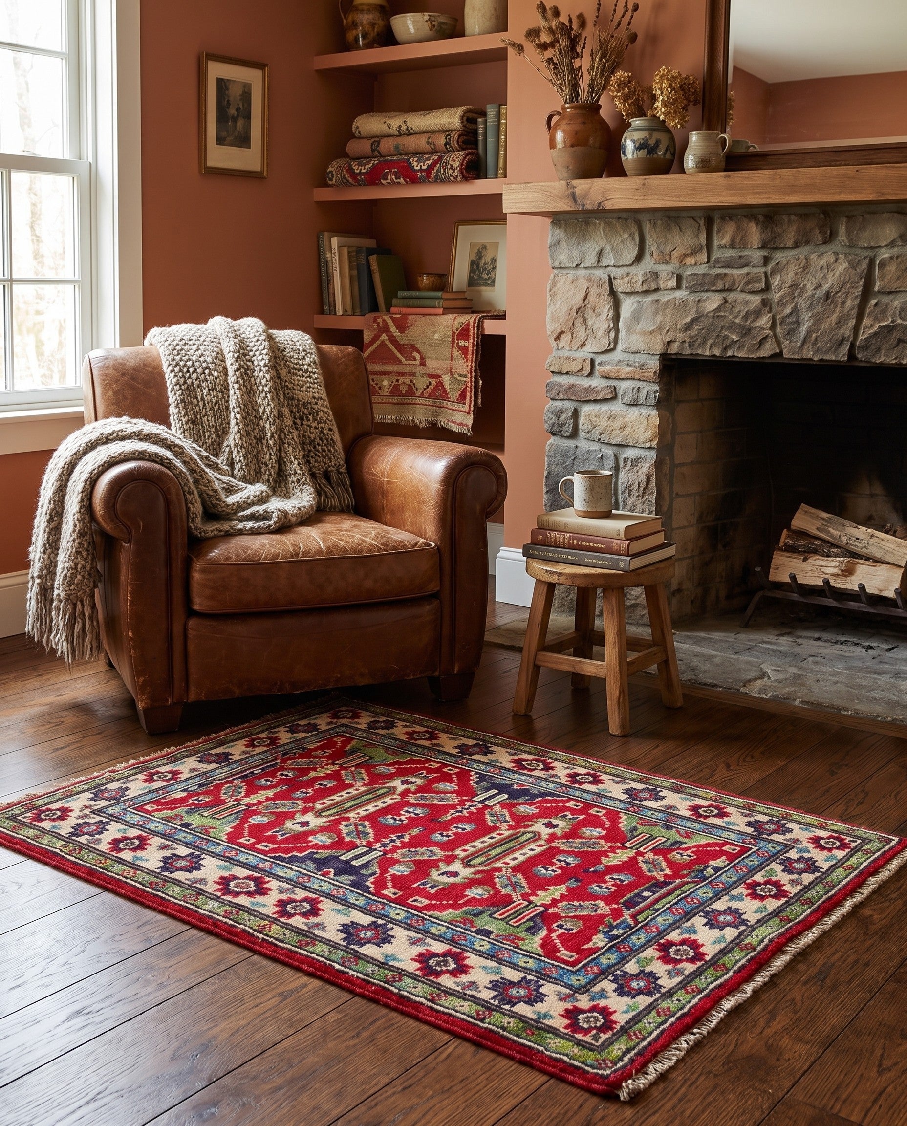 2' x 3' Hand Knotted Kazak Rug