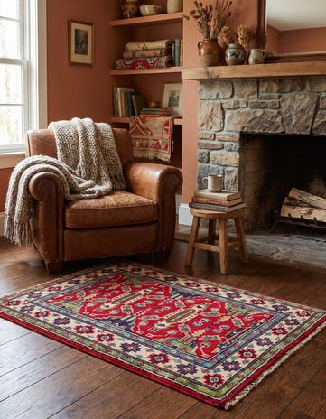 2' x 3' Hand Knotted Kazak Rug
