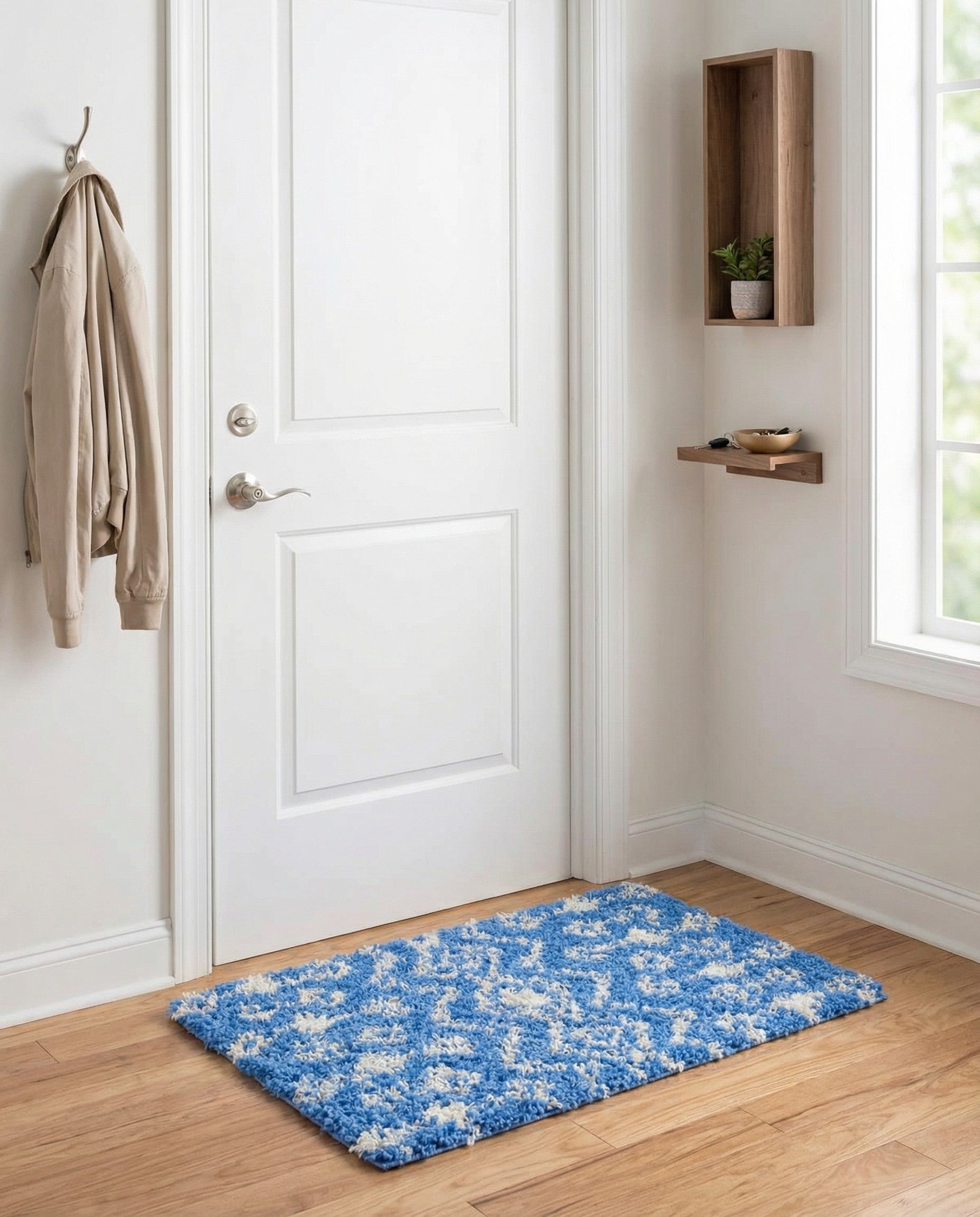 2' x 3' Moroccan Trellis Shag Rug