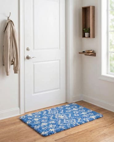  2' x 3' Moroccan Trellis Shag Rug