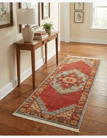 Light Blue Sara Runner Rug