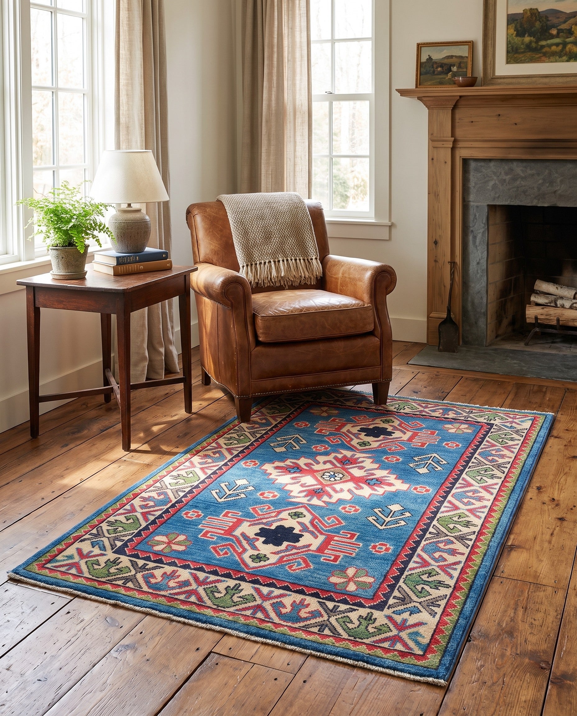 2' 9 x 4' 2 Hand Knotted Kazak Rug