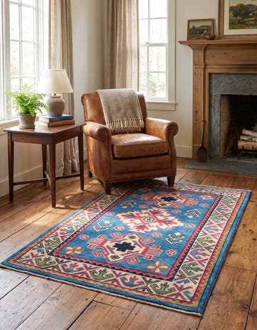 2' 9 x 4' 2 Hand Knotted Kazak Rug