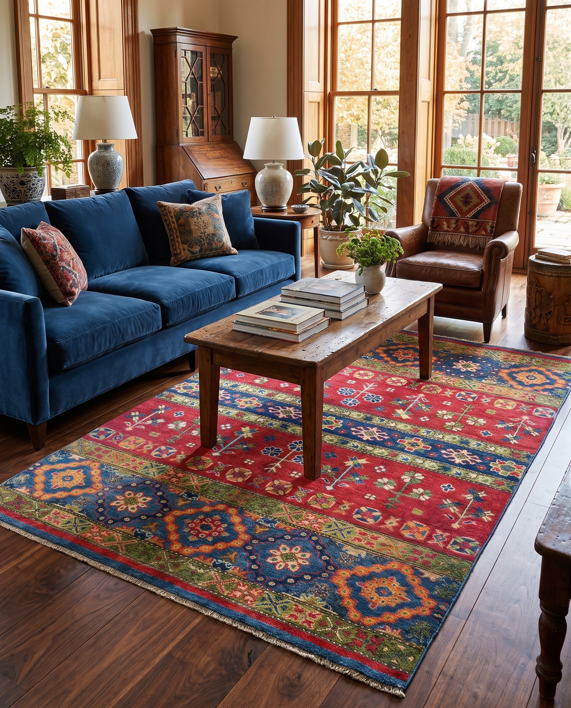 3' 10 x 5' 11 Hand Knotted Kazak Rug