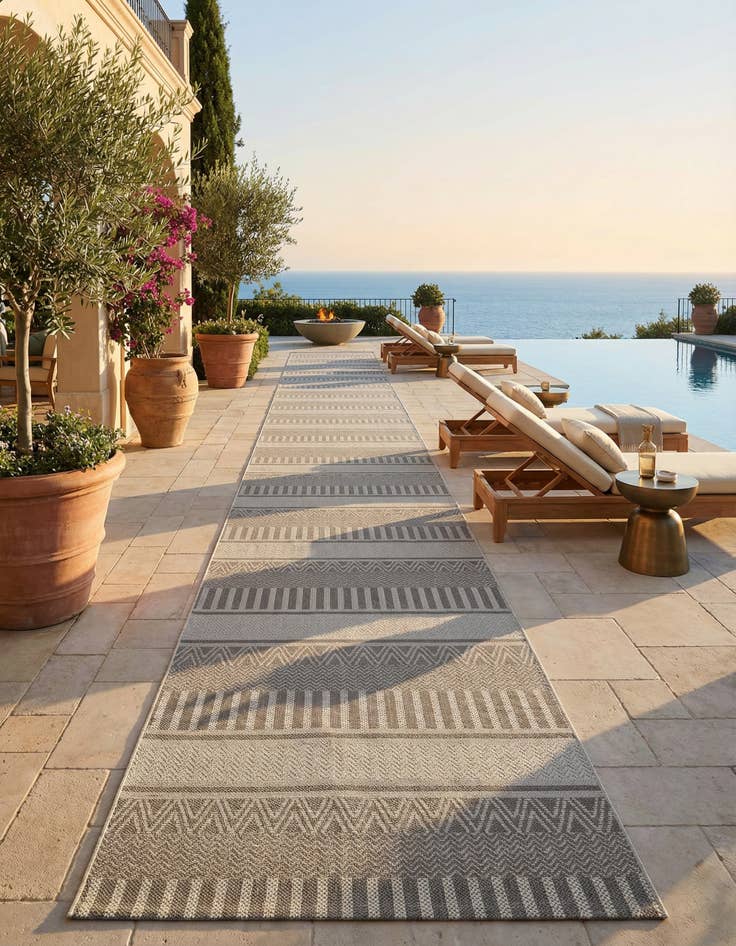 Detail image of 4' x 82' Easy-Clean Indoor / Outdoor Runner Rug