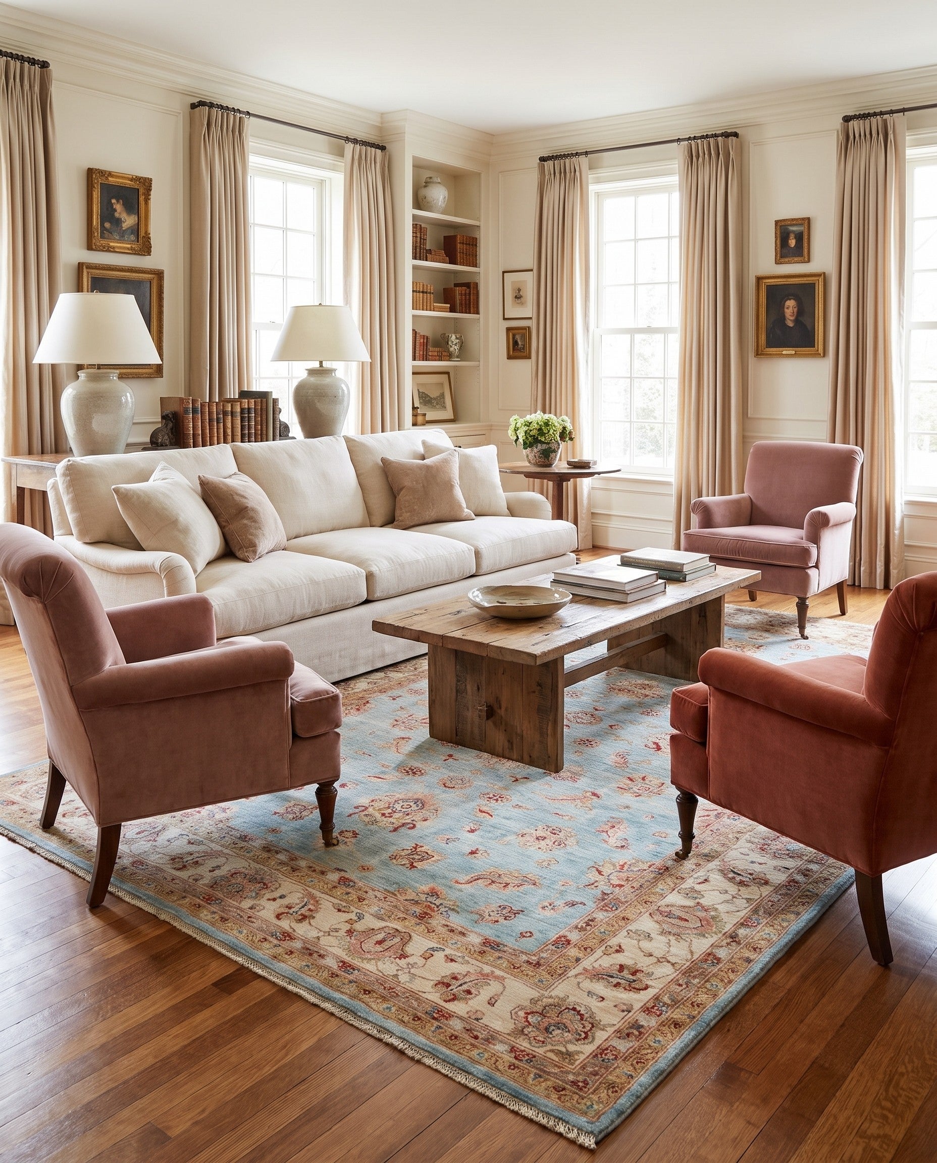 6' 7 x 10' Hand Knotted Ziegler Rug